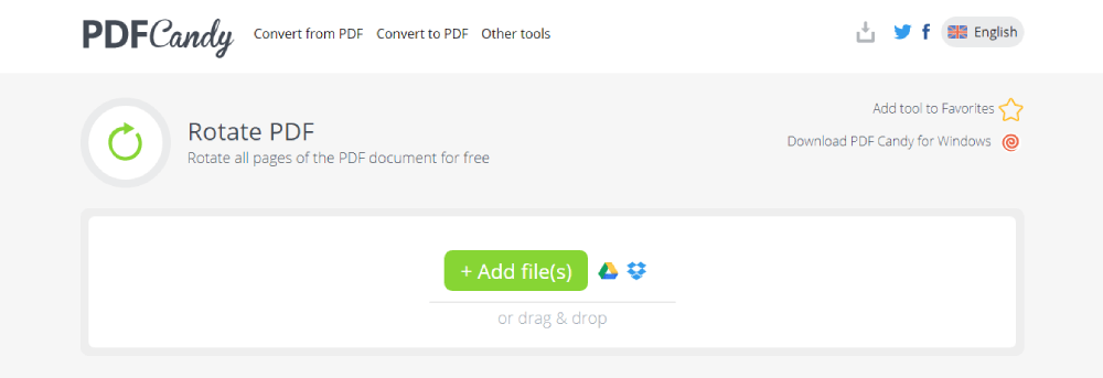 PDFCandy 選擇文件 PDF