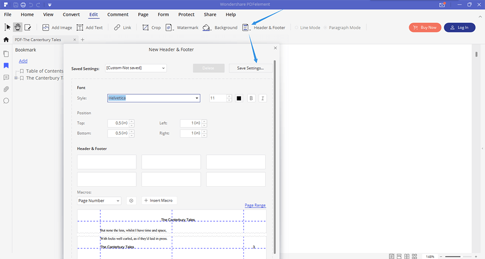 PDFelement إضافة أرقام الصفحات