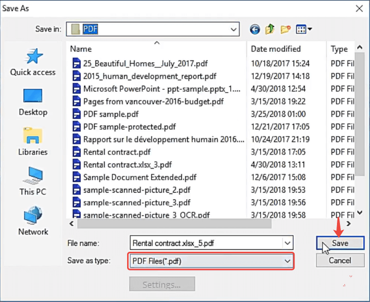 PDFelement احفظ ملف Excel بصيغة PDF