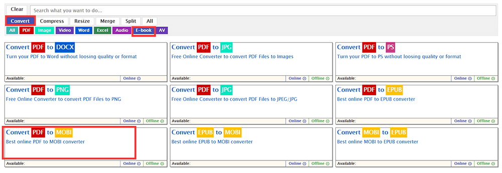PS2PDF Convert Ebook Convert PDF to MOBI