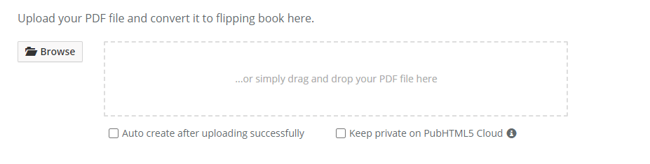 PUB HTML5 在線上傳 PDF