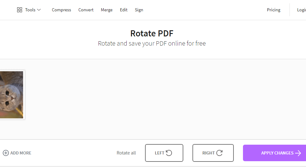 Smallpdf Rotate PDF