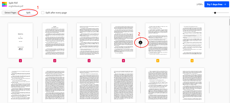 Smallpdf Split PDF Dividir Pages