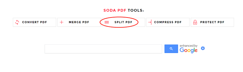 Soda PDFスプリットPDF