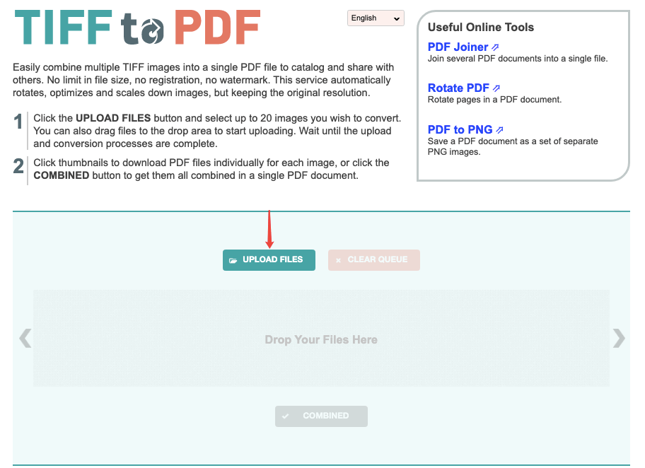 Tiff2pdf Upload Files