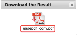 Résultat du téléchargement en ligne de la page Web au format PDF