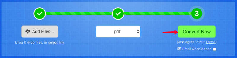 Zamzar إلى PDF تحويل الآن