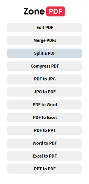 Zonepdf Dividir un PDF