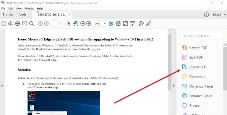 Adobe PDF exportieren