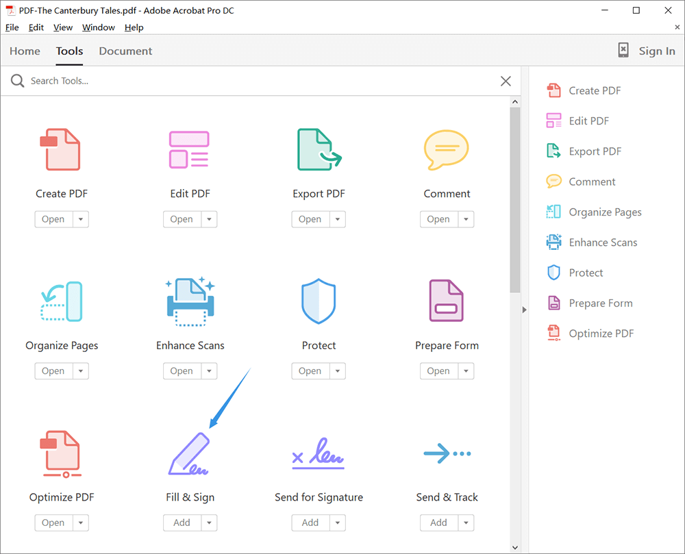 Adobe Acrobat Pro 채우기 및 서명