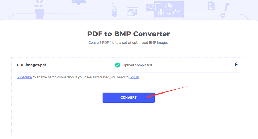 Conversión de PDF a BMP de Hipdf