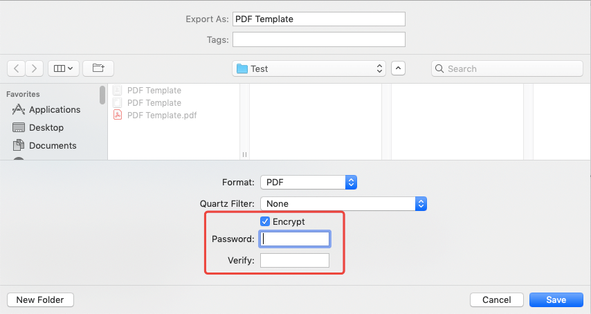Protéger PDF Mac Preview Chiffrer