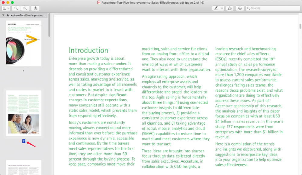 Mac Preview選擇 PDF 頁面