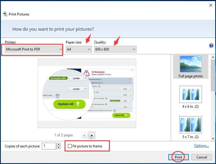 TIFF Microsoft Print ke PDF