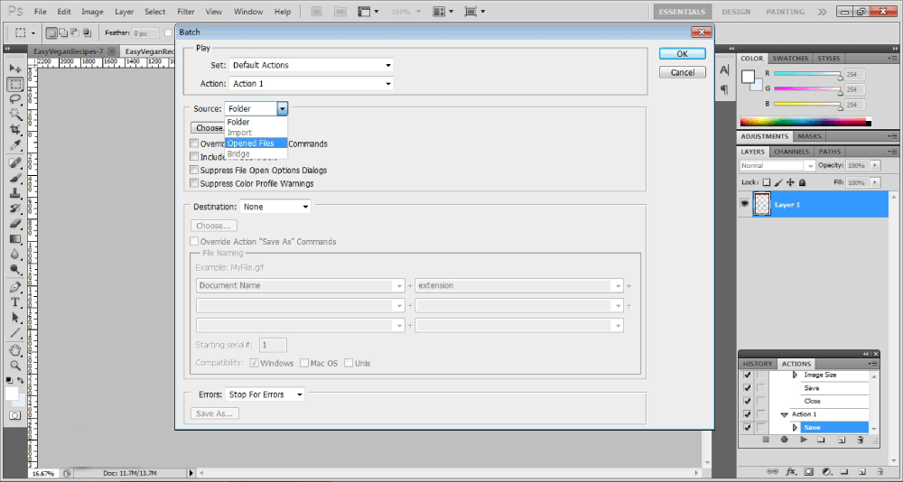 Photoshop-Batch-Option