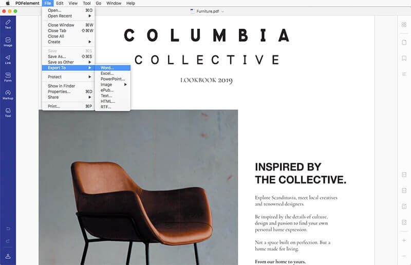 PDFelement Export PDF to Word