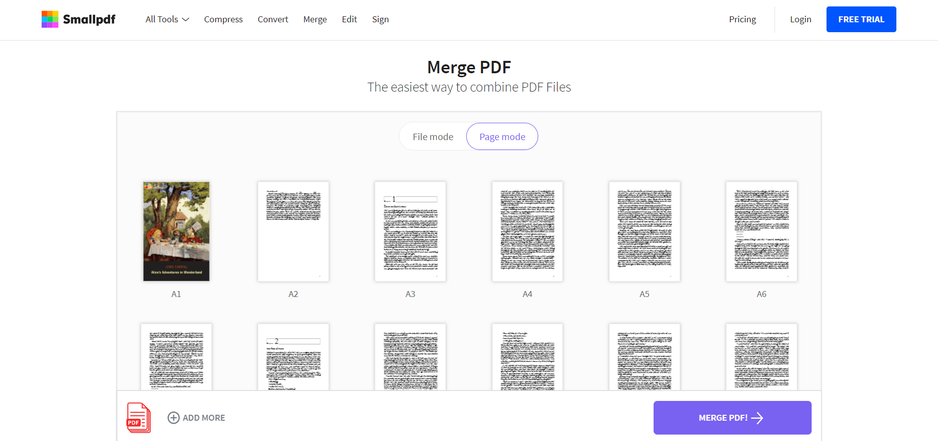 Smallpdf Merge PDF