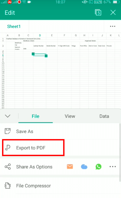 Eksport WPS ke PDF