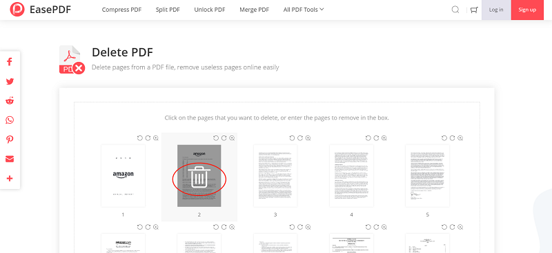 EasePDF Delete PDF Delete Page